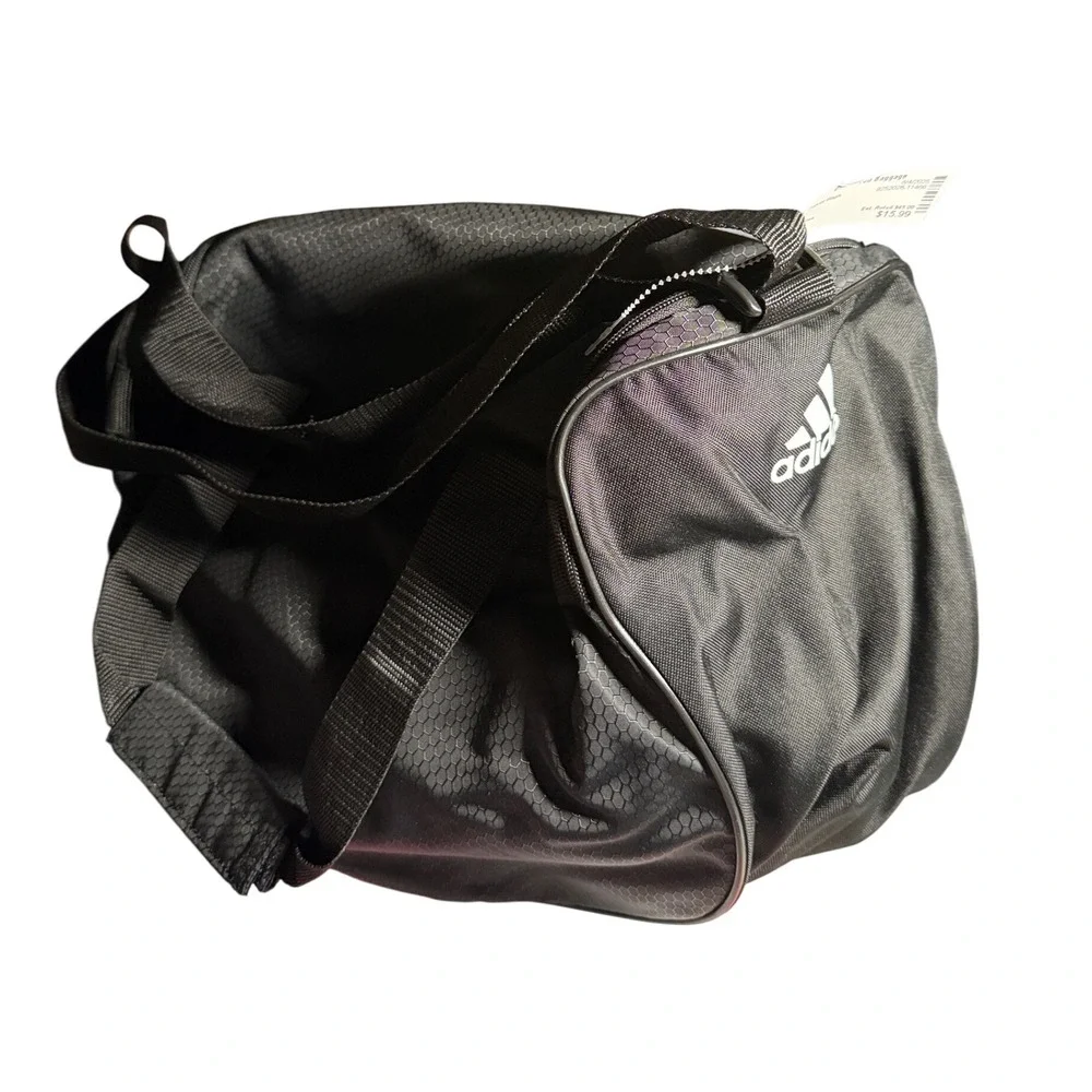 Adidas Small Black Duffle Bag Sport‎ Gym Travel Carry On Training Workout